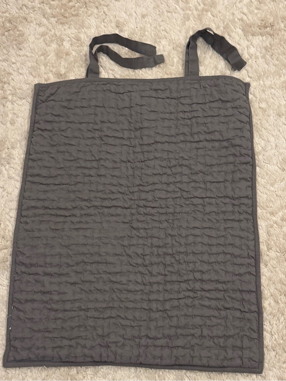 Pottery Barn Pick-stitched Handcrafted Set of 2 Gray Pillow Shams 26”W x 32”L